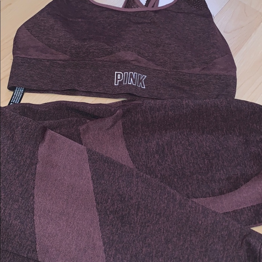 VS PINK seamless leggins and sports bra